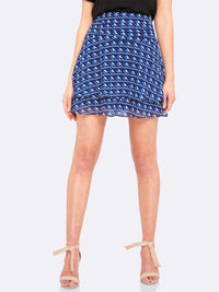 JOHNSON GEO PRINT SKIRT BLUE