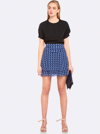 JOHNSON GEO PRINT SKIRT BLUE