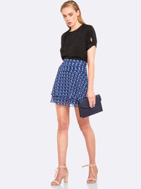 JOHNSON GEO PRINT SKIRT BLUE