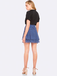 JOHNSON GEO PRINT SKIRT BLUE