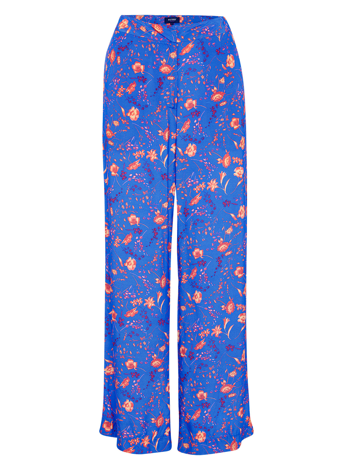 CYIA FLORAL PRINT PANTS BLUE