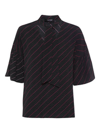 PERSIA SHORT SLEEVE STRIPED BLOUSEX