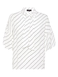 PERSIA SHORT SLEEVE STRIPED BLOUSEX