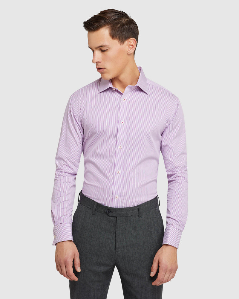 ISLINGTON F/C DOBBY REGULAR SHIRT PURPLE