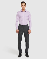 ISLINGTON FRENCH CUFF DOBBY REGULAR SHIRT PURPLE