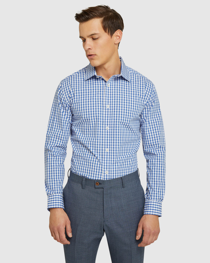 ISLINGTON CHECKED REGULAR FIT SHIRT FRENCH BLUE