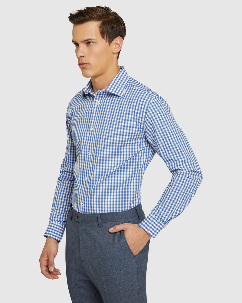 ISLINGTON CHECKED REGULAR FIT SHIRT FRENCH BLUE
