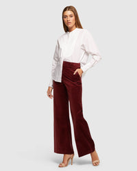 LEILA BIB FRONT SHIRT WOMENS SHIRTS