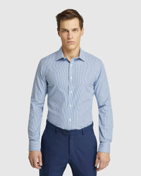 BECKTON DOBBY SHIRT BLUE