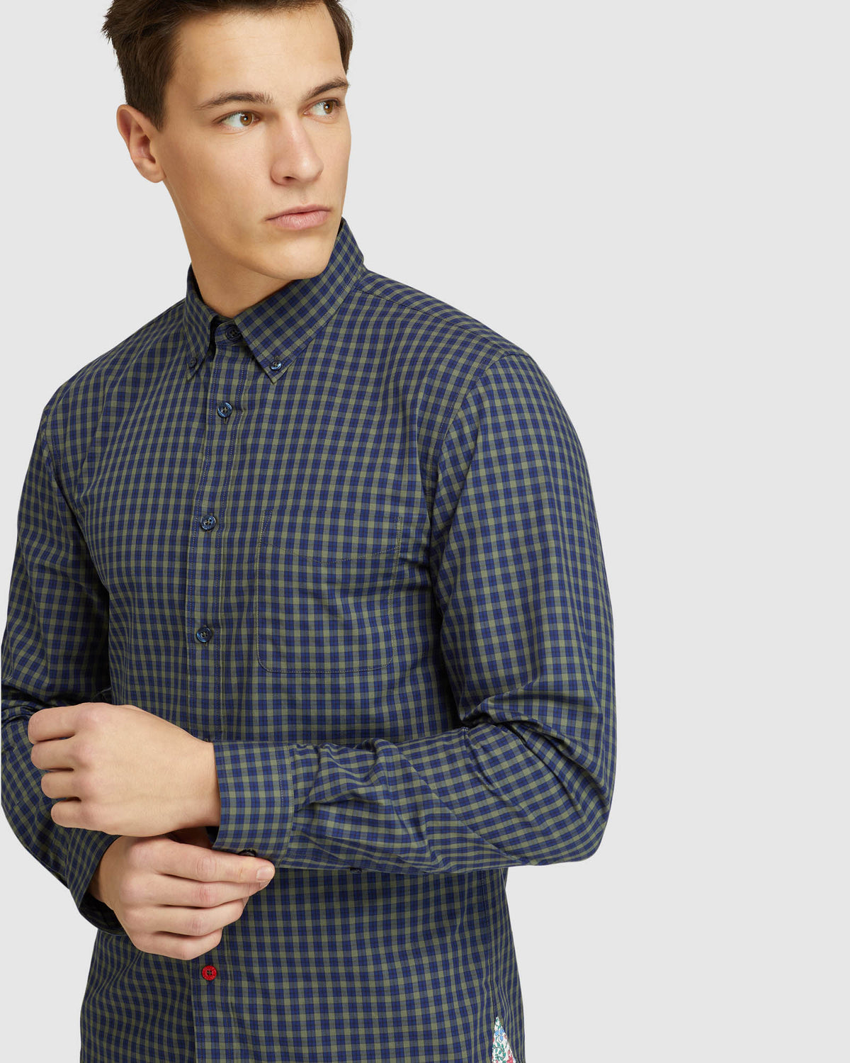 UXBRIDGE CHECKED SHIRT GREEN/NAVY