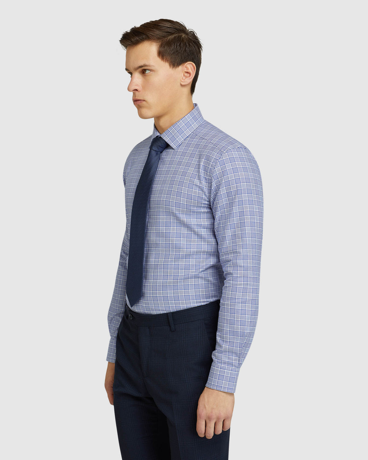 BECKTON CHECKED SHIRT NAVY