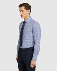 BECKTON CHECKED SHIRT NAVY