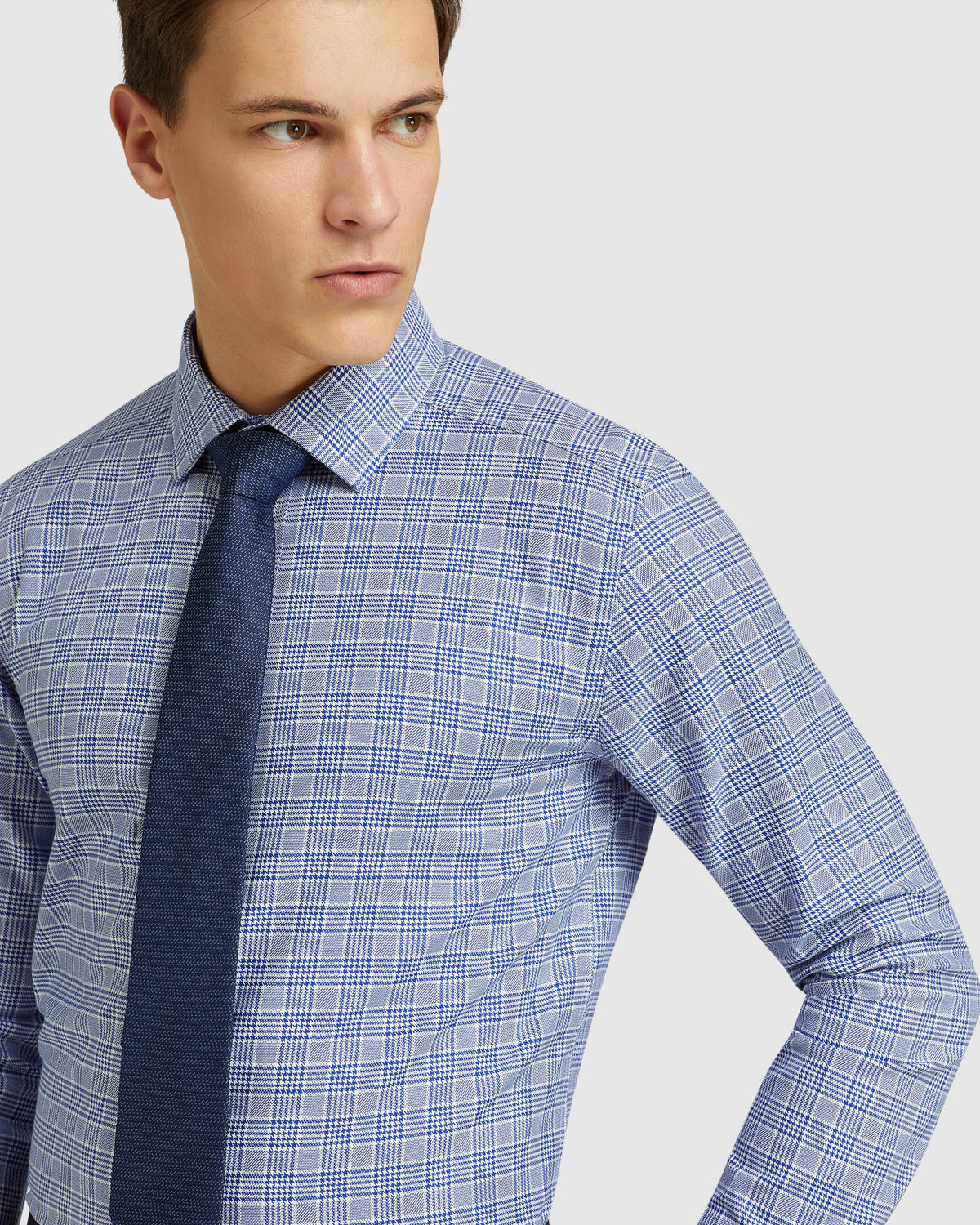 BECKTON CHECKED SHIRT NAVY