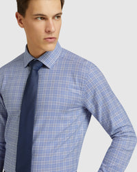 BECKTON CHECKED SHIRT NAVY
