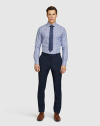 BECKTON CHECKED SHIRT NAVY
