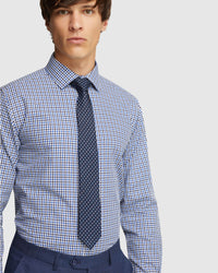 BECKTON CHECKED SHIRT NAVY/BLUE