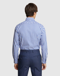 BECKTON CHECKED SHIRT FRENCH BLUE