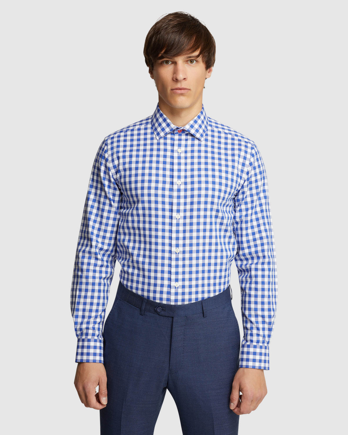 BECKTON CHECKED SHIRT FRENCH BLUE