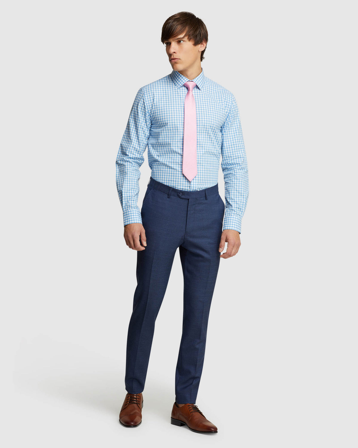 BECKTON CHECKED SHIRT AQUA