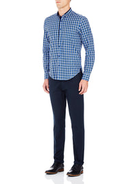 LEYTON CHECKED SHIRT BLUE