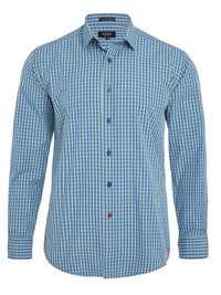 KENTON REGULAR FIT SHIRT BLU/GRN