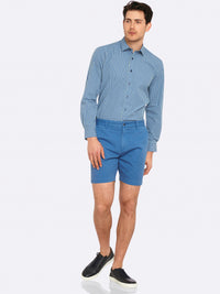 KENTON REGULAR FIT SHIRT BLU/GRN