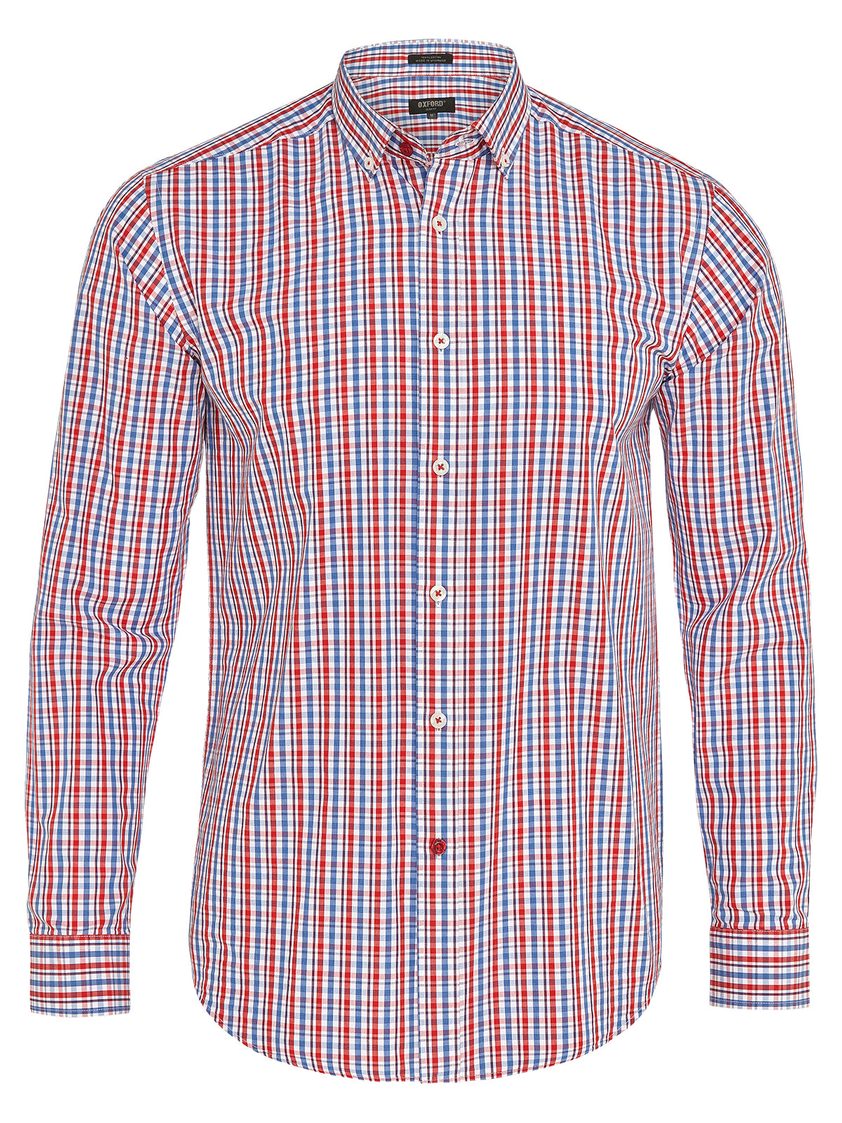 STRATTON CHECKED SHIRT RED/BLUE