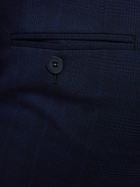 AUDEN ECO CHECKED SUIT TROUSERS NAVY