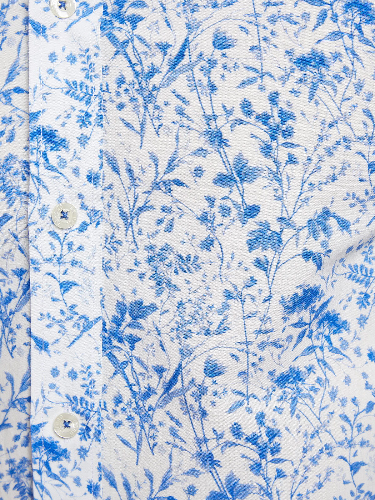 KENTON FLORAL PRINTED SHIRT WHITE/BLUE