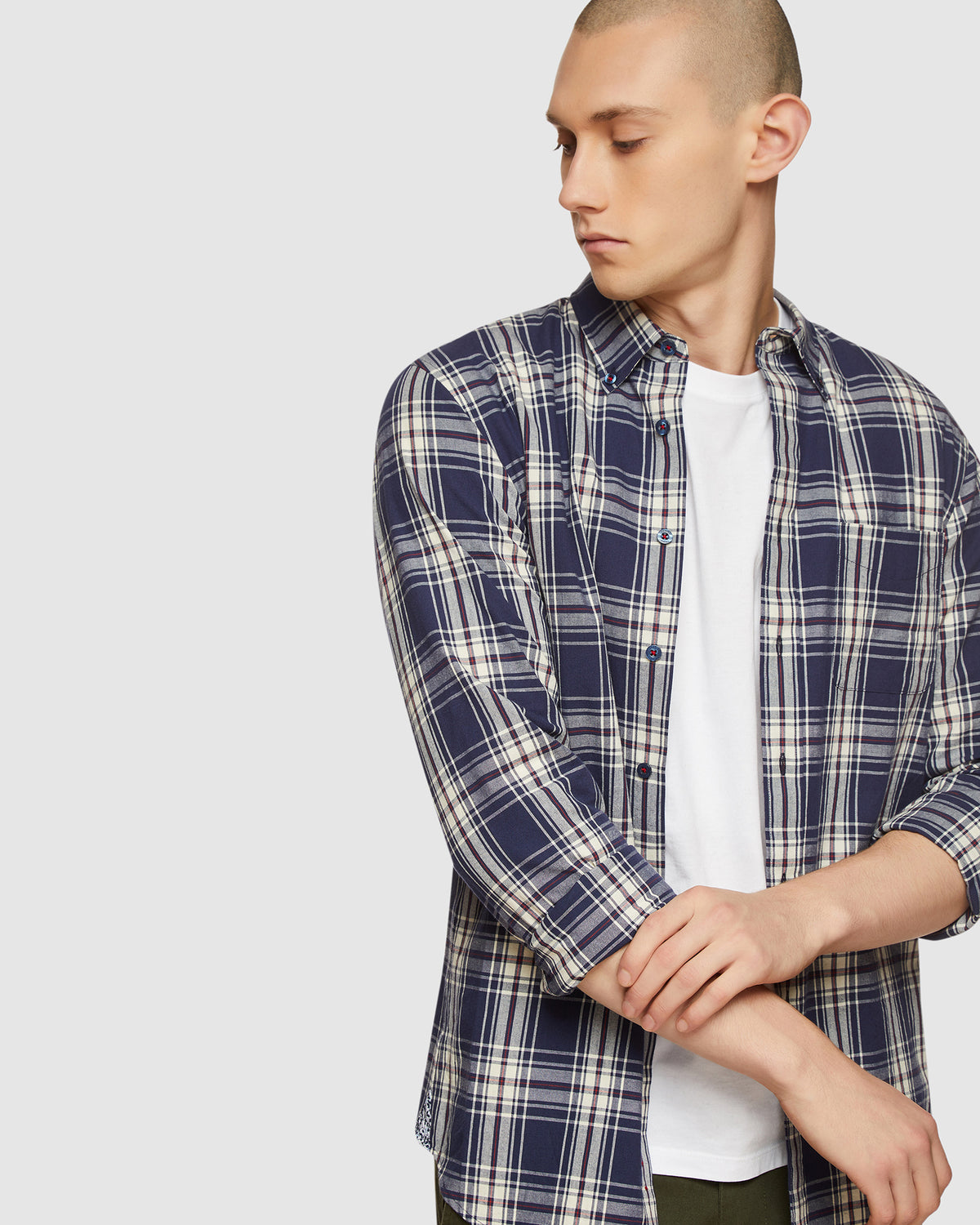 UXBRIDGE CHECKED SHIRT NAVY