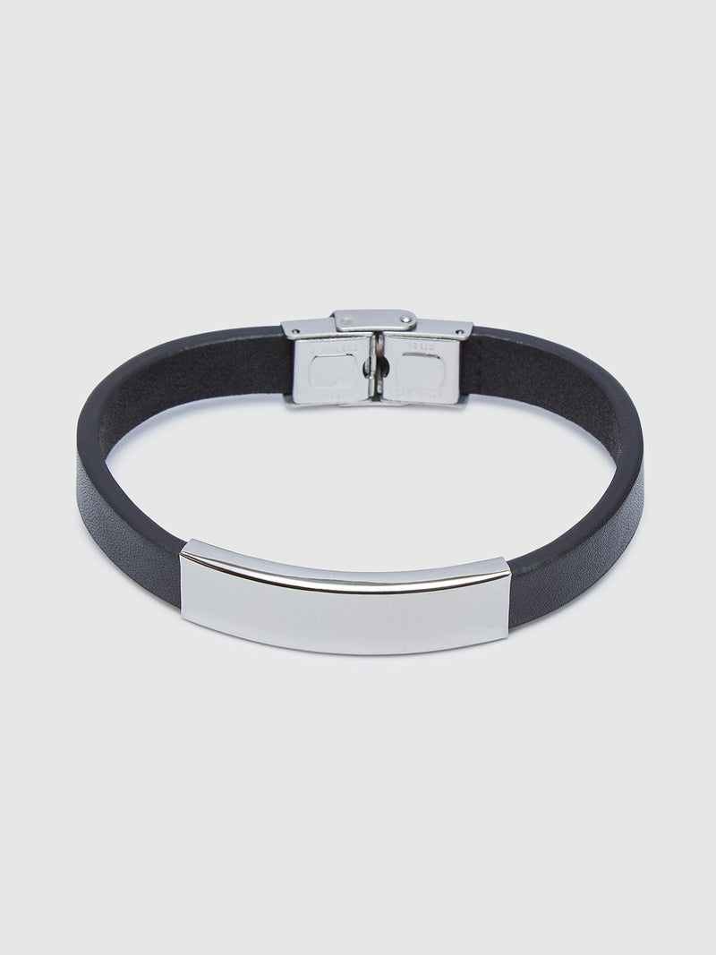 FRED MENS LEATHER CUFF BLACK